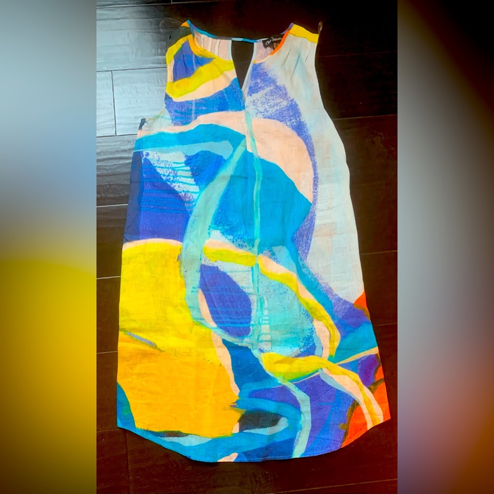 Carre Noire “Jellyfish Head” watercolor print dress.
